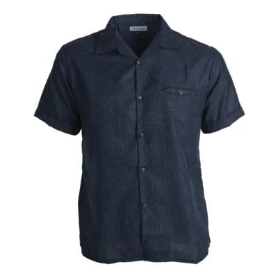 Camisa Odin manga corta de Lino Cancún Marino